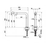 Gessi Fisso Bateria kuchenna jednootworowa Finox 60073.149