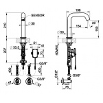 Gessi Flessa Elektroniczna bateria umywalkowa steel brushed 54081.239