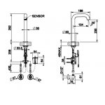 Gessi Flessa Elektroniczna bateria umywalkowa jednootworowa steel brushed 54080.239