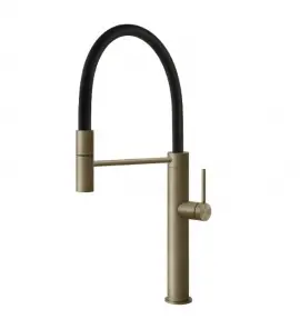  Gessi 316 Bateria kuchenna jednouchwytowa 1-otworowa Warm Steel Brushed 60010.726