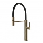 Gessi 316 Bateria kuchenna jednouchwytowa 1-otworowa Warm Steel Brushed 60014.726