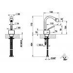 Gessi Goccia Bateria bidetowa jednootworowa chrom 33607.031