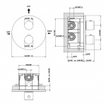 Gessi Goccia Bateria prysznicowa termostatyczna podtynkowa element zewnętrzny chrom 33842.031
