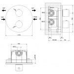 Gessi Goccia Bateria prysznicowa termostatyczna podtynkowa element zewnętrzny chrom 33844.031