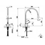 Gessi Goccia Bateria umywalkowa jednootworowa chrom 33602.031