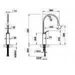 Gessi Goccia Bateria umywalkowa jednootworowa chrom 33609.031
