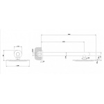 Gessi Goccia Deszczownica okrągła 21,6 cm z ramieniem ścienna chrom 33755.031