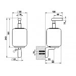 Gessi Goccia Dozownik do mydła ścienny (biały) chrom 38013.031