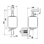 Gessi Goccia Dozownik do mydła ścienny (czarny) chrom 38014.031