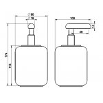 Gessi Goccia Dozownik do mydła wolnostojący (czarny) chrom 38038.031