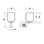Gessi Goccia Kubek na szczoteczki ścienny (czarny) chrom 38008.031