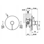 Gessi Goccia Mieszacz podtynkowy element zewnętrzny chrom 44676.031