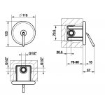 Gessi Goccia Mieszacz ścienny element zewnętrzny chrom 33744.031