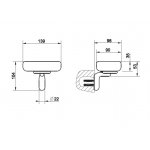 Gessi Goccia Mydelniczka ścienna (czarna) chrom 38002.031