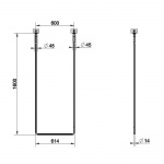 Gessi Goccia Reling na ręcznik 60x160 cm sufitowy chrom 38143.031