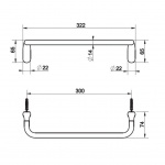 Gessi Goccia Reling na ręcznik 30 cm ścienny chrom 38097.031