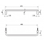 Gessi Goccia Reling na ręcznik 45 cm ścienny chrom 38100.031