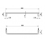 Gessi Goccia Reling na ręcznik 60 cm ścienny chrom 38103.031