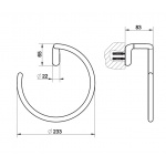     Gessi Goccia Reling na ręcznik okrągły naścienny Chrom 38109.031 / 38109031