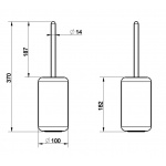 Gessi Goccia Szczotka do WC wolnostojąca (czarna) chrom 38044.031
