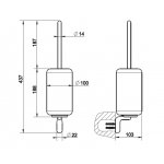 Gessi Goccia Szczotka do WC ścienna (czarna) chrom 38020.031