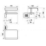 Gessi Goccia Uchwyt na papier toaletowy ścienny chrom 38049.031