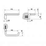 Gessi Goccia Uchwyt na papier toaletowy ścienny chrom 38055.031