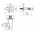 Gessi Goccia Uchwyt ruchomy na słuchawkę ścienny chrom 33760.031