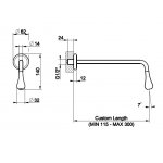 Gessi Goccia Wylewka umywalkowa ścienna chrom 33723.031