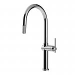 Gessi Habito Bateria kuchenna z obrotową i wyciąganą wylewką Chrom 60672.031