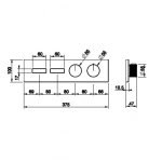 Gessi Habito Bateria prysznicowa termostatyczna z dwoma przyciskami element zewnętrzny chrom 63012.031