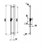 Gessi Habito Drążek prysznicowy chrom 63485.031