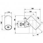 Gessi Habito Głowica prysznicowa RIGATO Black Metal Brushed PVD 57281.707