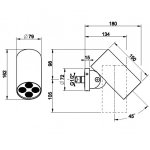 Gessi Habito Głowica prysznicowa DIAMANTATO Black Metal Brushed PVD 57287.707