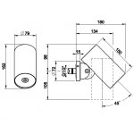 Gessi Habito Głowica prysznicowa DIAMANTATO Black Metal Brushed PVD 57279.707