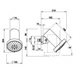 Gessi Habito Głowica prysznicowa CESELLO Black Metal Brushed PVD 57255.707