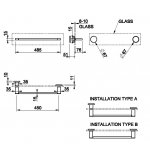 Gessi Habito Wieszak na ręcznik 450 mm Szkło/Chrom 66513.031