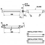 Gessi Habito Wieszak na ręcznik 600 mm Chrom 66515.031
