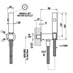 Gessi Zawór bidetkowy chrom 45121.031