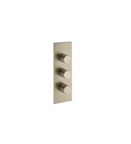 Gessi Incastri Bateria natryskowa termostatyczna podtynkowa - element zewnętrzny Finox Brushed Nickel 75314.149