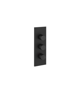 Gessi Incastri Bateria natryskowa termostatyczna podtynkowa - element zewnętrzny Matte Black 75314.299