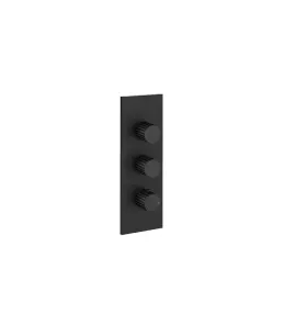 Gessi Incastri Bateria natryskowa termostatyczna podtynkowa - element zewnętrzny Matte Black 75314.299