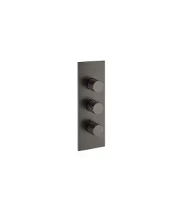 Gessi Incastri Bateria natryskowa termostatyczna podtynkowa - element zewnętrzny Black Metal Brushed PVD 75314.707