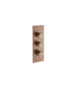 Gessi Incastri Bateria natryskowa termostatyczna podtynkowa - element zewnętrzny Copper Brushed PVD 75314.708