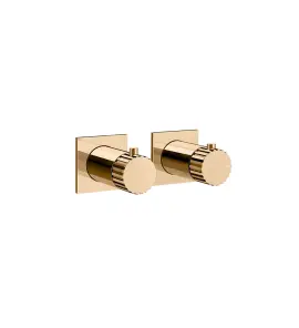 Gessi Incastri Bateria prysznicowa termostatyczna podtynkowa 2-drożna - element zewnętrzny Warm Bronze PVD 75134.735