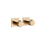 Gessi Incastri Bateria prysznicowa termostatyczna podtynkowa 2-drożna - element zewnętrzny Warm Bronze PVD 75134.735