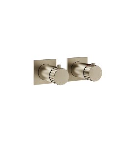 Gessi Incastri Bateria prysznicowa termostatyczna podtynkowa 3-drożna - element zewnętrzny Finox Brushed Nickel 75136.149