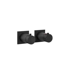 Gessi Incastri Bateria prysznicowa termostatyczna podtynkowa 3-drożna - element zewnętrzny Matte Black 75136.299