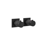 Gessi Incastri Bateria prysznicowa termostatyczna podtynkowa 3-drożna - element zewnętrzny Matte Black 75136.299