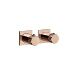 Gessi Incastri Bateria prysznicowa termostatyczna podtynkowa 3-drożna - element zewnętrzny Copper PVD 75136.030